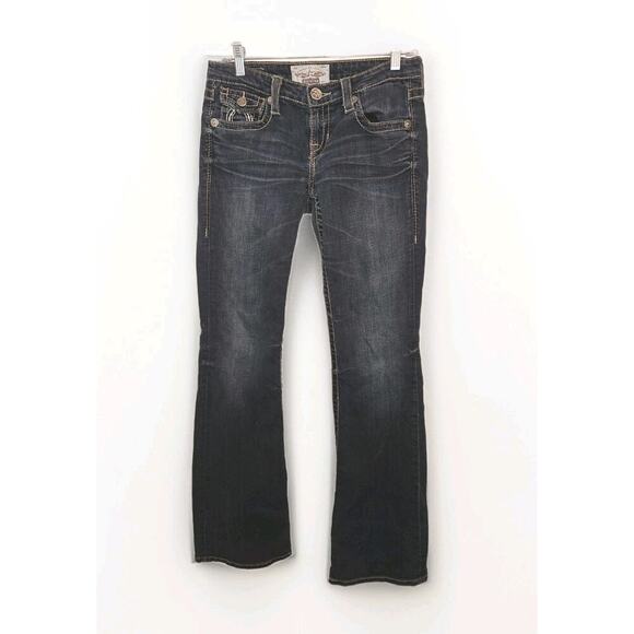 BIG STAR Jeans Womens 29L Blue Denim Liv Boot Cut Faded Thick Stitch (29x32) - Picture 1 of 8